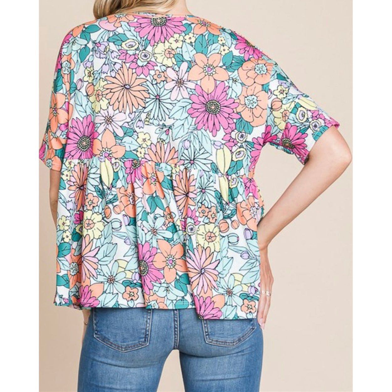 Printed Shirt Round Neck Short Sleeve Women's T-shirt