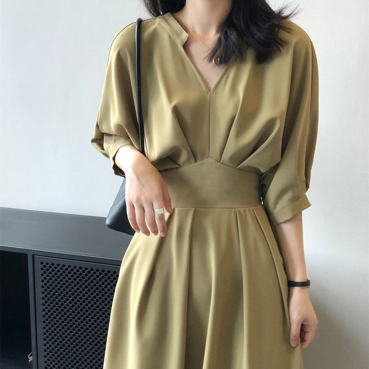 V-neck Dresses Women Temperament Waist - Jointcorp