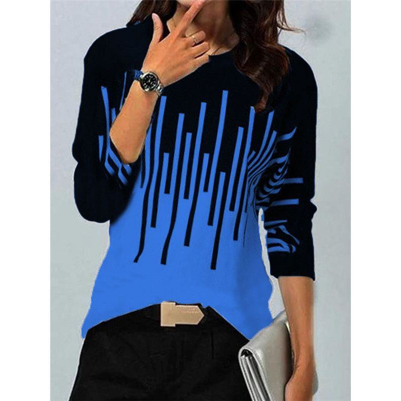 Women's Fashion Casual Print Long-sleeved T-shirt - Jointcorp