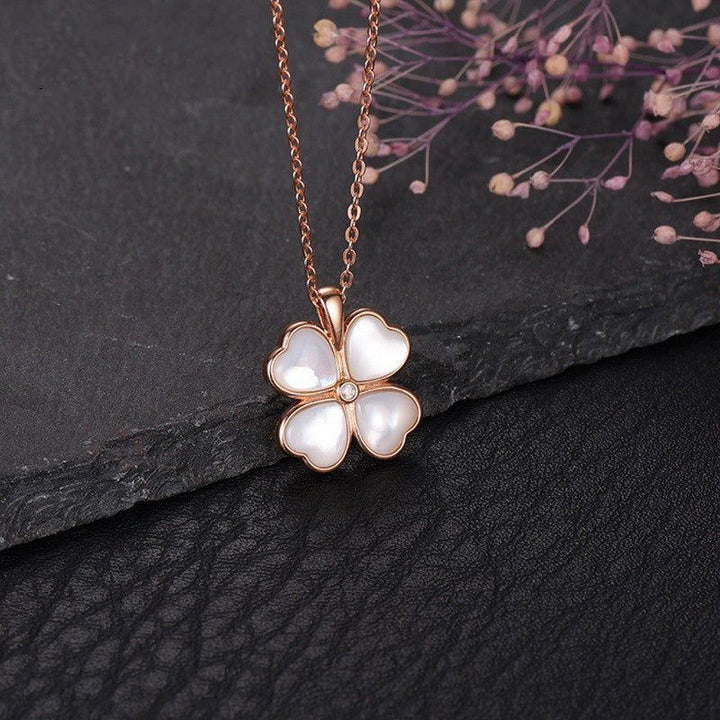 Women's 18K Gold Clover Fritillary Pendant Necklace - Jointcorp