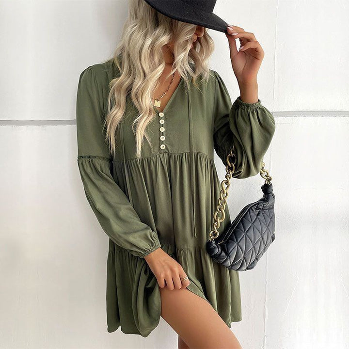 Women's Fashion Long Sleeve Loose Dresses - Jointcorp