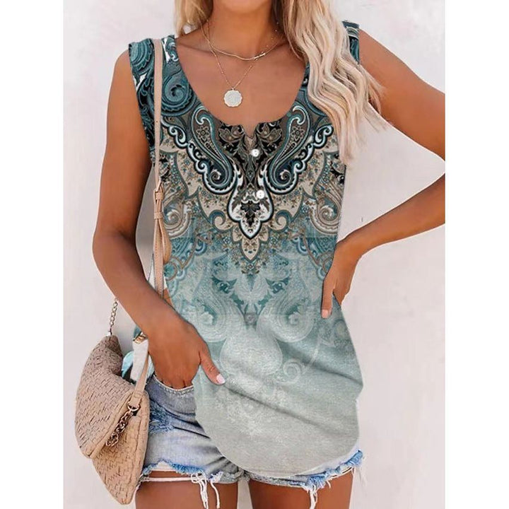 Women's Printed Loose Casual Vest - Jointcorp