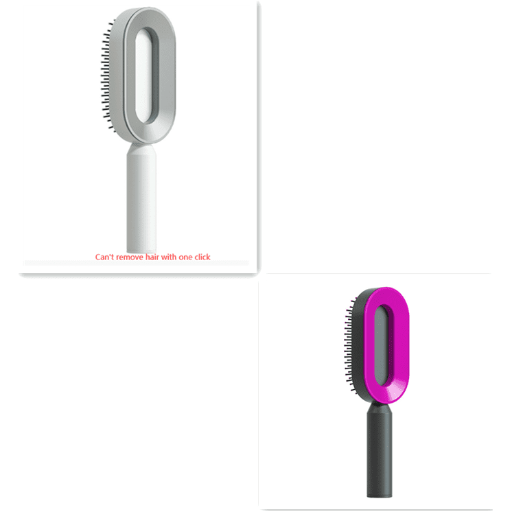Self Cleaning Hair Brush For Women One-key Cleaning Hair Loss Airbag Massage Scalp Comb Anti-Static Hairbrush