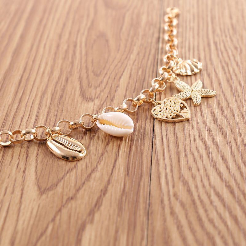 Women's Fashion Simple Shell Starfish Scallop Love Bracelet - Jointcorp