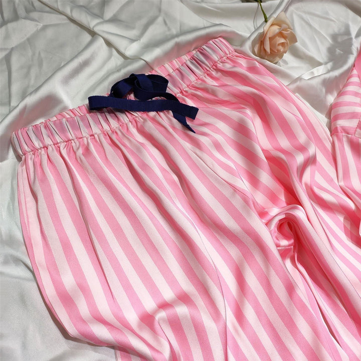 Pajamas Set Satin Silk Cardigan Long Sleeves for Women - Jointcorp