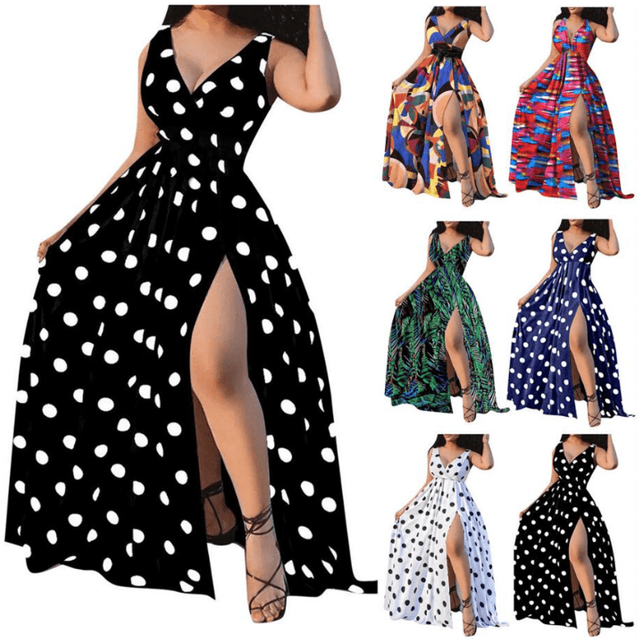 Sexy Dresses Women Party Ladies Belt Plus Size Forked Club Dresses - Jointcorp
