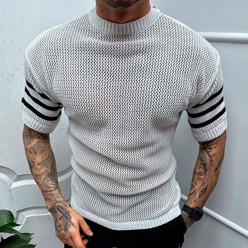 Hollow Sweater Round Neck Jacquard - Jointcorp