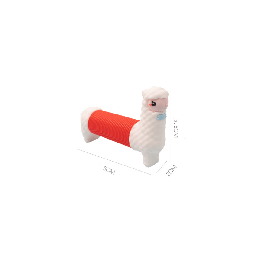 3D PopTube Silicone Alpaca Push It Bubble Balls Decompression Pipe Anti-stress Vent Fidget Toys For Kids Adults Gifts