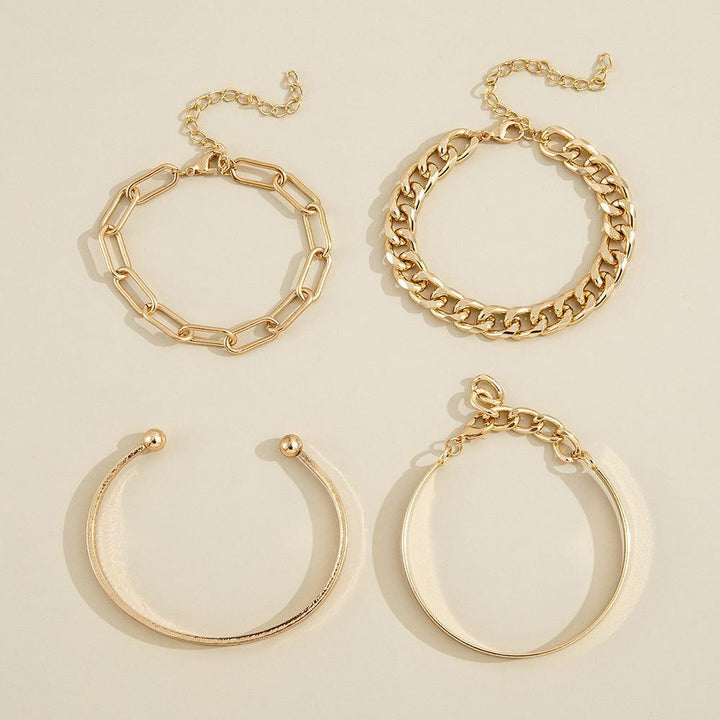 Punk Bracelet English Letter LOVE Bracelet Four-piece Set - Jointcorp