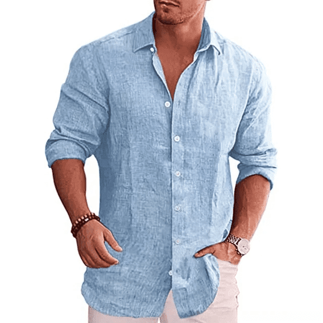 Men's Casual Shirts Long Sleeve Linen Comfortable