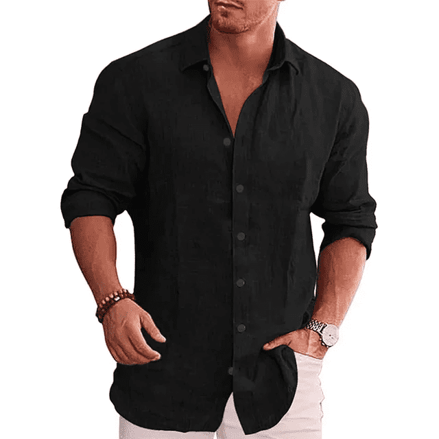 Men's Casual Shirts Long Sleeve Linen Comfortable