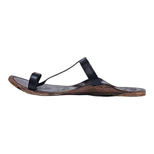 EthnicVibes Women's Kolhapuri Soft Leather Chappal Ethnic Indian Jutti Khussa ST5270 Flat Shoes US Size 6-11