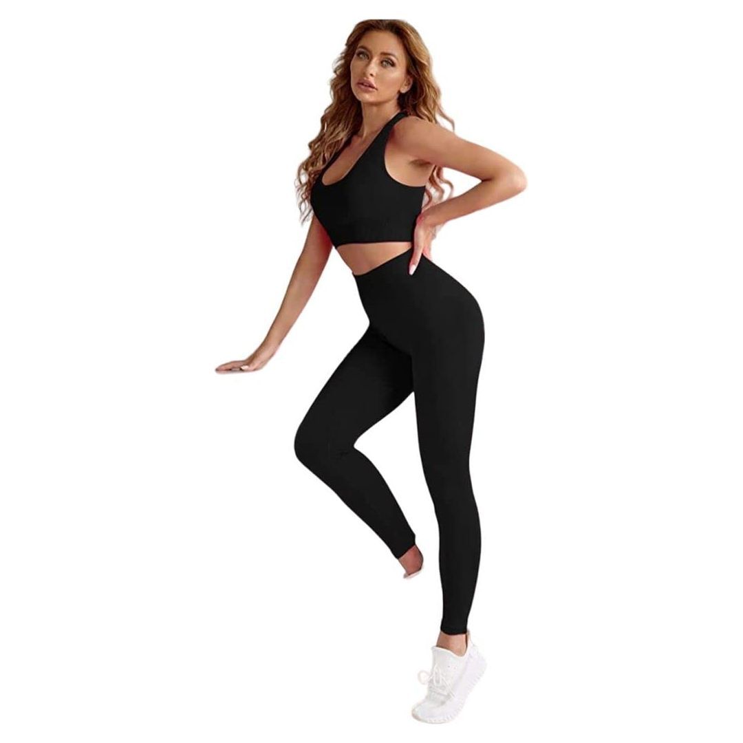 GABONI Women's 2-Piece Activewear Set, Top and Leggings - Moisture-Wicking, Tummy Control Seamless Yoga Set, Stretchable, Comfortable, and Stylish. Shorts and Bra for Gym, Yoga, Stretching, Worckout