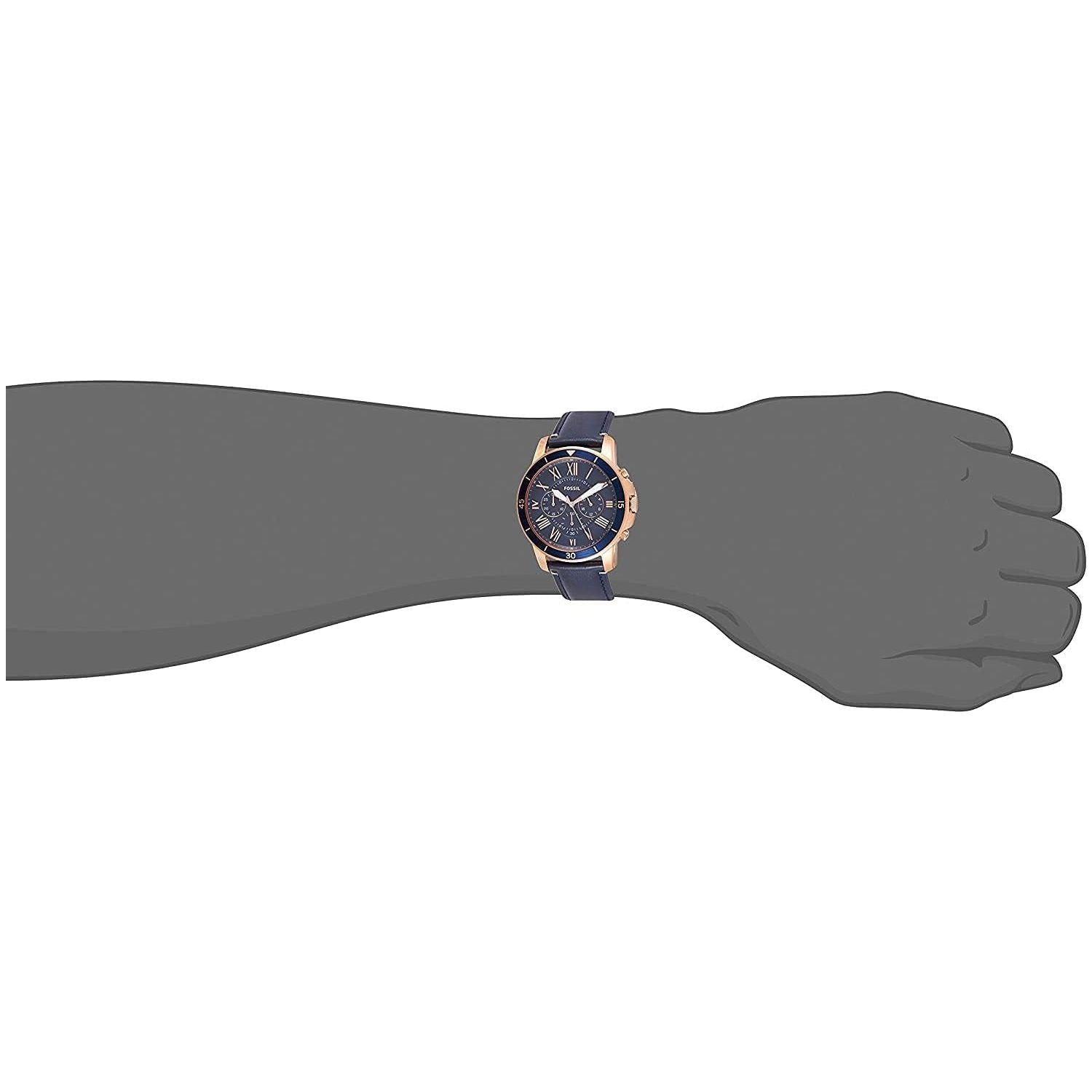 Fossil Mens Quartz Watch, Analog and Leather- FS5237