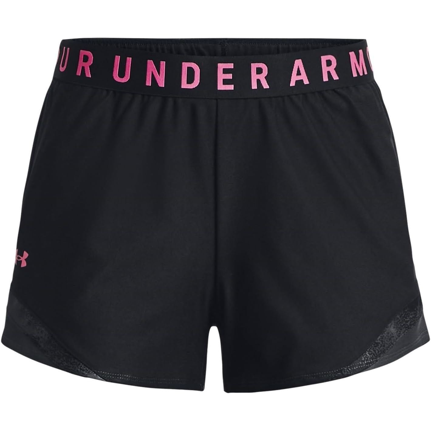 Under Armour Womens Play Up Shorts 3.0 TriCo Nov Black / Jet Gray / Rebel Pink L