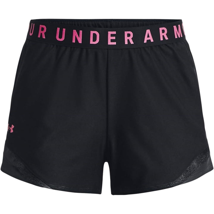 Under Armour Womens Play Up Shorts 3.0 TriCo Nov Black / Jet Gray / Rebel Pink L