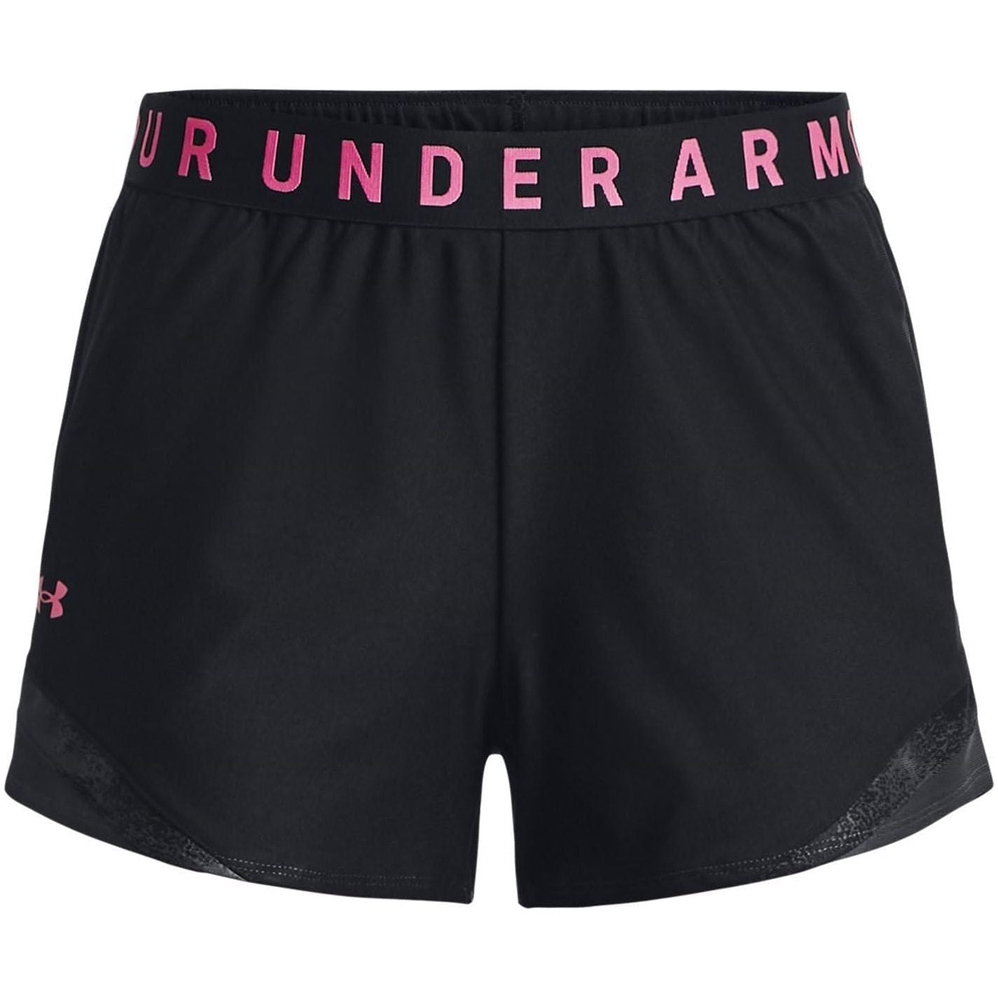 Under Armour Womens Play Up Shorts 3.0 TriCo Nov Black / Jet Gray / Rebel Pink L