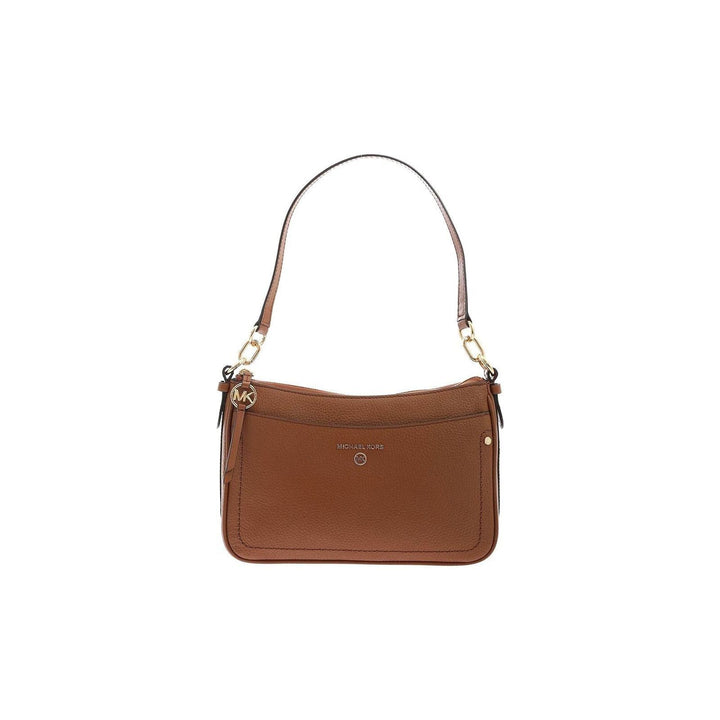 Michael Kors Women's Jet Set Medium Pebbled Leather Shoulder Bag, Luggage