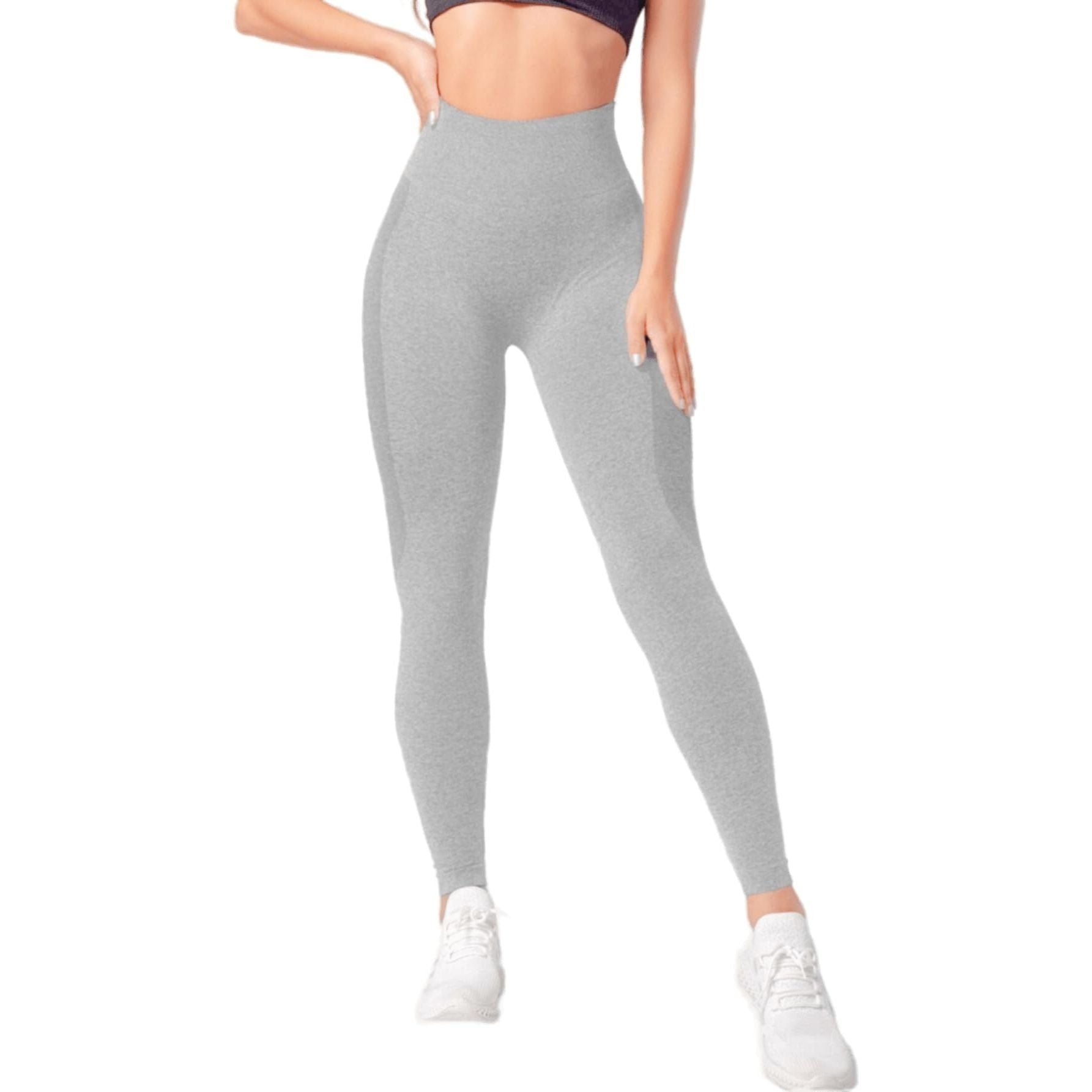 Yoga Pants High Waist Leggings Smile Contour Sport Pants Seamless Tummy Control Scrunch Butt Lift Stretchable Tights Waist Compression Fitness Gym for Women