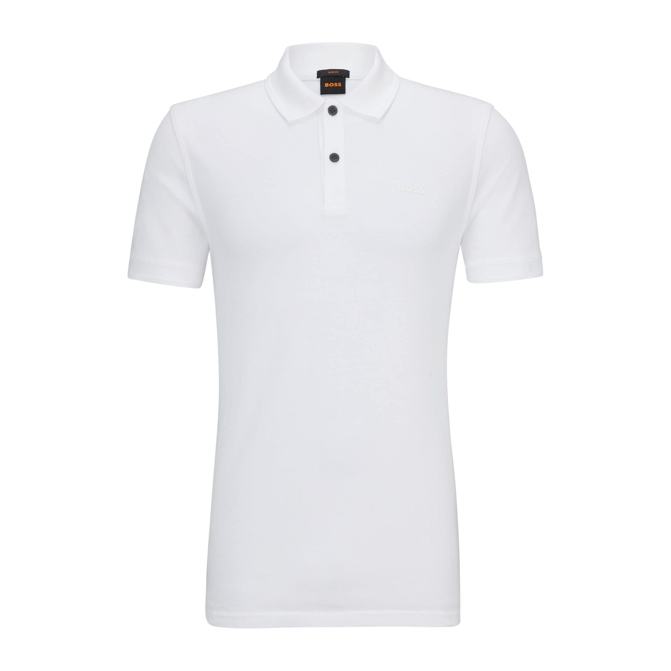 BOSS Mens Prime Slim-fit Polo Shirt in Cotton piqué