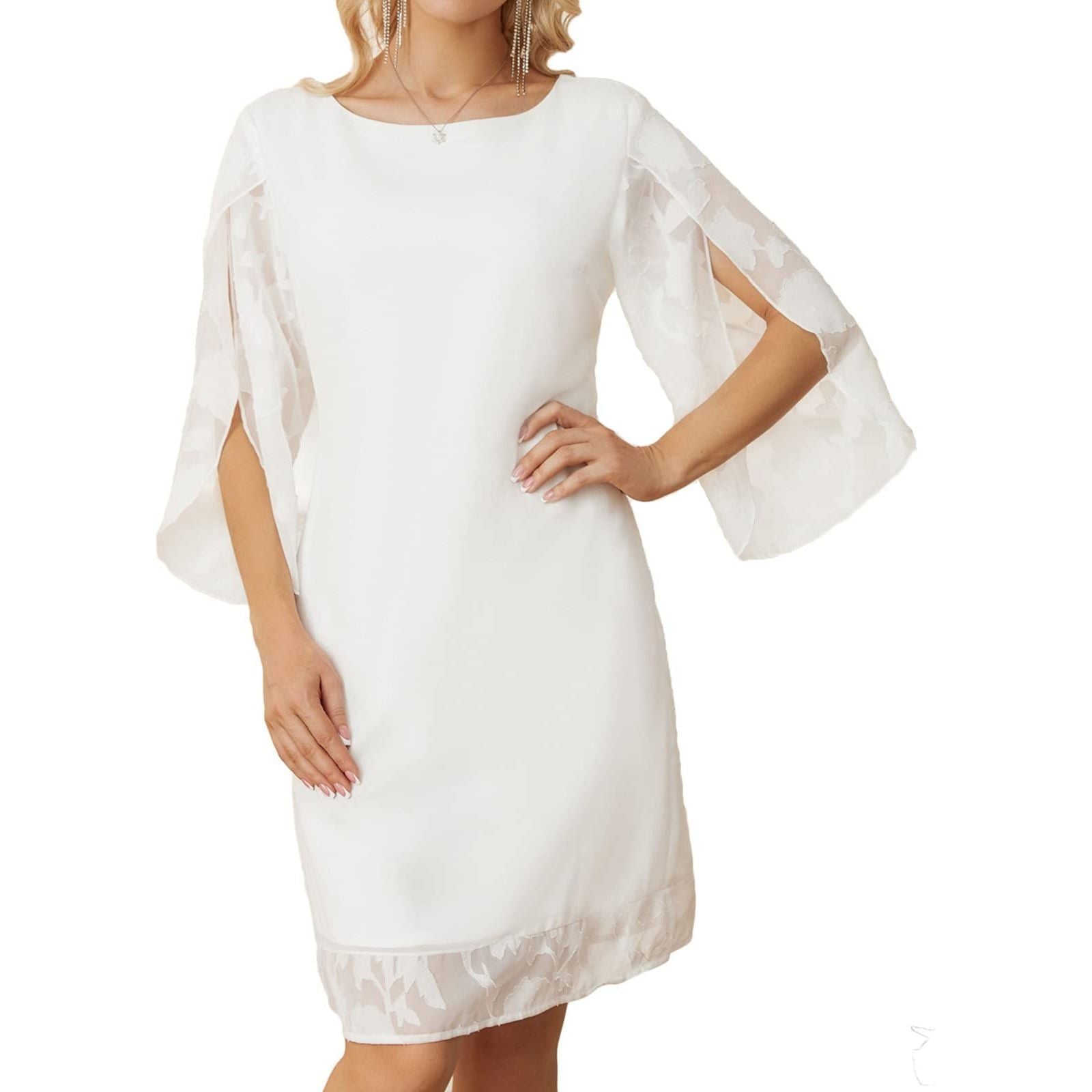 GRACE KARIN Women Loose Chiffon Dress Elegant Evening Dress for Cocktail Party