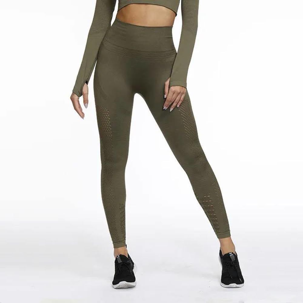 Women's Yoga Outfits 2 Piece High Waisted Leggings with Sports Bra Gym Clothes Sets