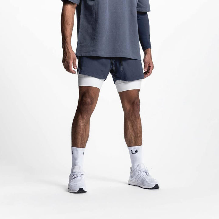 Mens Running Shorts,Workout Running Shorts for Men, 2-in-1 Stealth Shorts, Men's Activewear Quick Dry Gym Yoga Outdoor Sports Shorts with Phone Pockets
