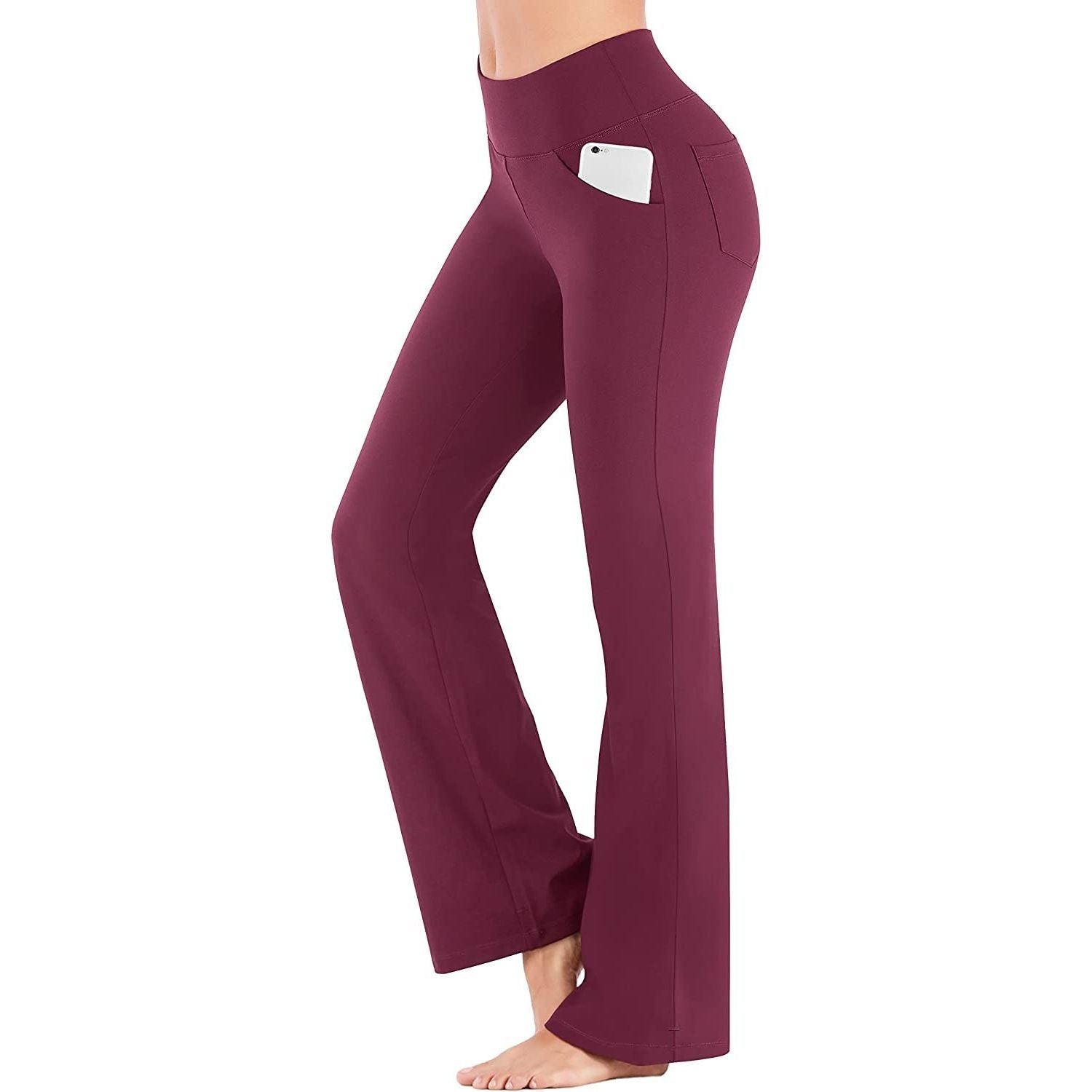 Women’s Bootcut Yoga Pants - Flare Leggings for Women Buttery Soft High Waisted Crossover Workout Lounge Bell Bottom Jazz Dress Pants Bootleg Work Pants Casual Wide Leg Long Palazzo Pants