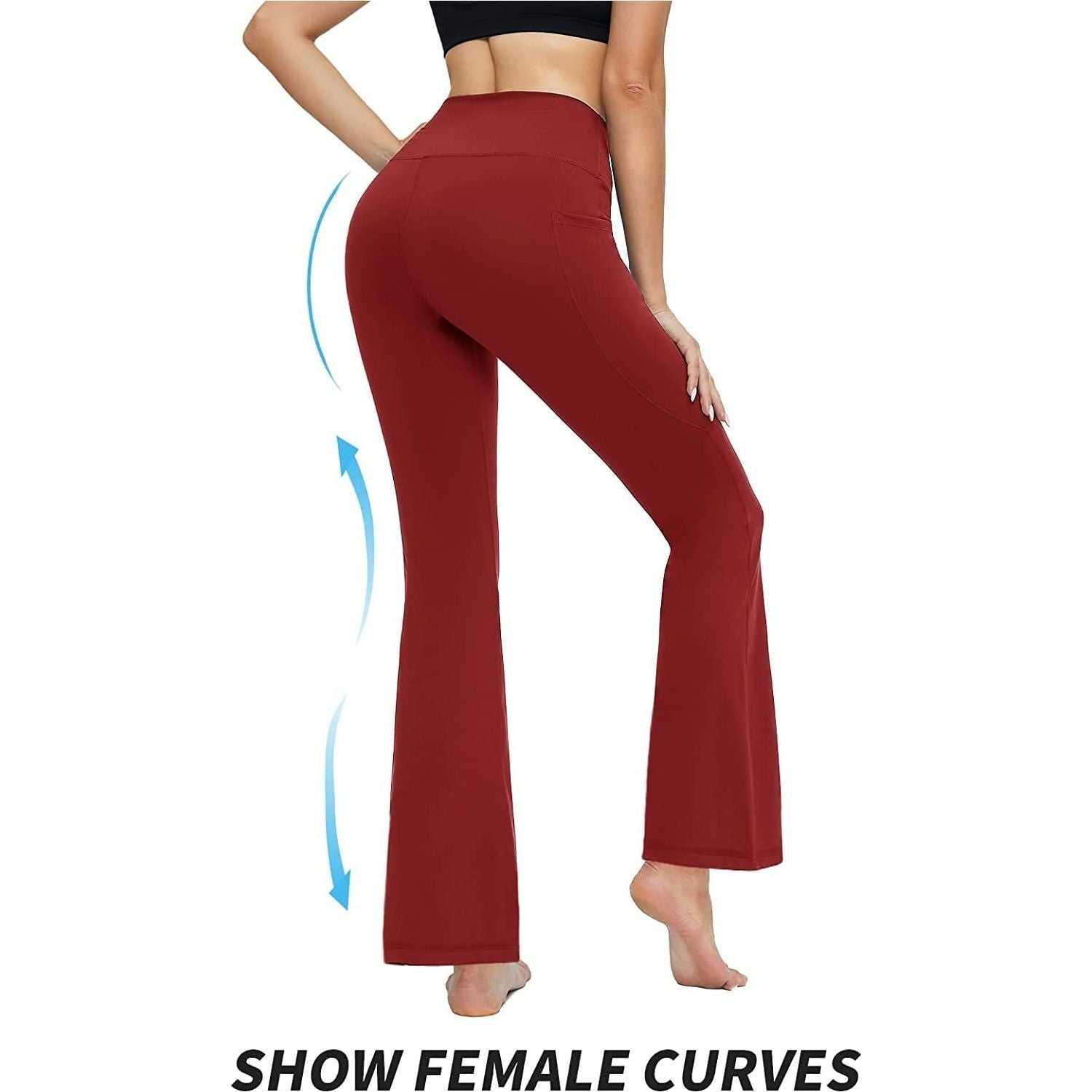 Women’s Bootcut Yoga Pants - Flare Leggings for Women Buttery Soft High Waisted Crossover Workout Lounge Bell Bottom Jazz Dress Pants Bootleg Work Pants Casual Wide Leg Long Palazzo Pants