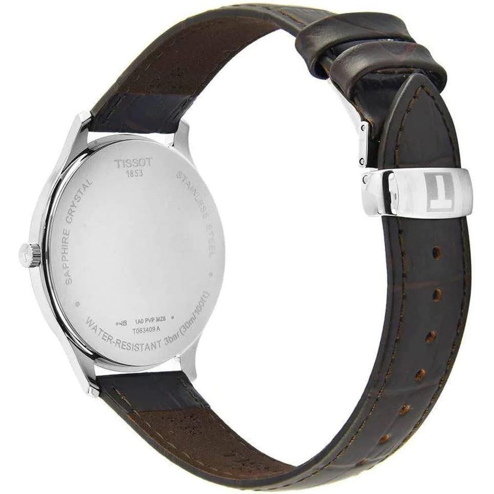 Tissot Mens Analogue Quartz Watch with Leather Strap T0634091601800, Brown, One Size, Strap