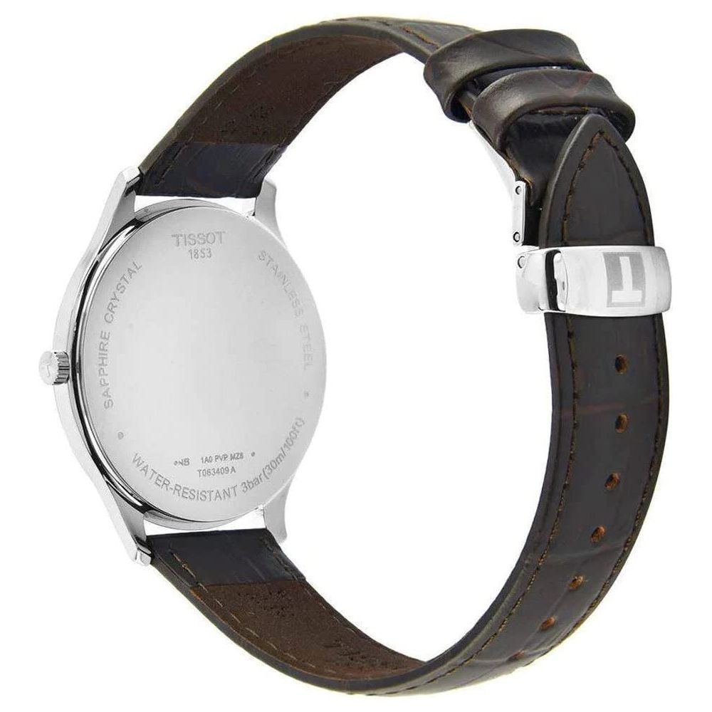 Tissot Mens Analogue Quartz Watch with Leather Strap T0634091601800, Brown, One Size, Strap
