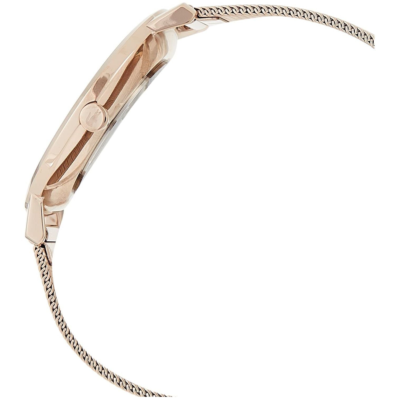 Lacoste Women's Analogue Quartz Watch Moon with Stainless Steel Mesh Band