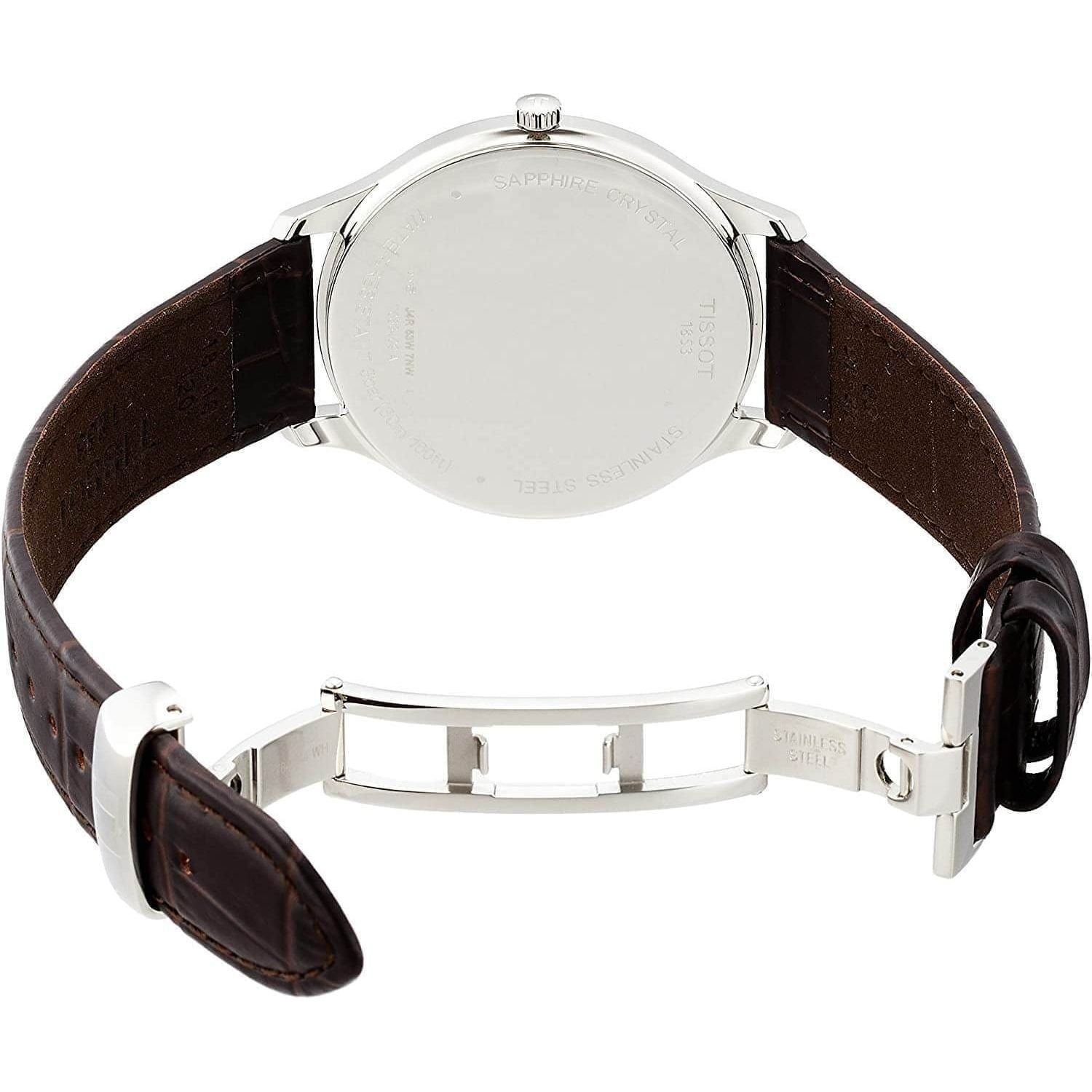 Tissot Mens Analogue Quartz Watch with Leather Strap T0634091601800, Brown, One Size, Strap