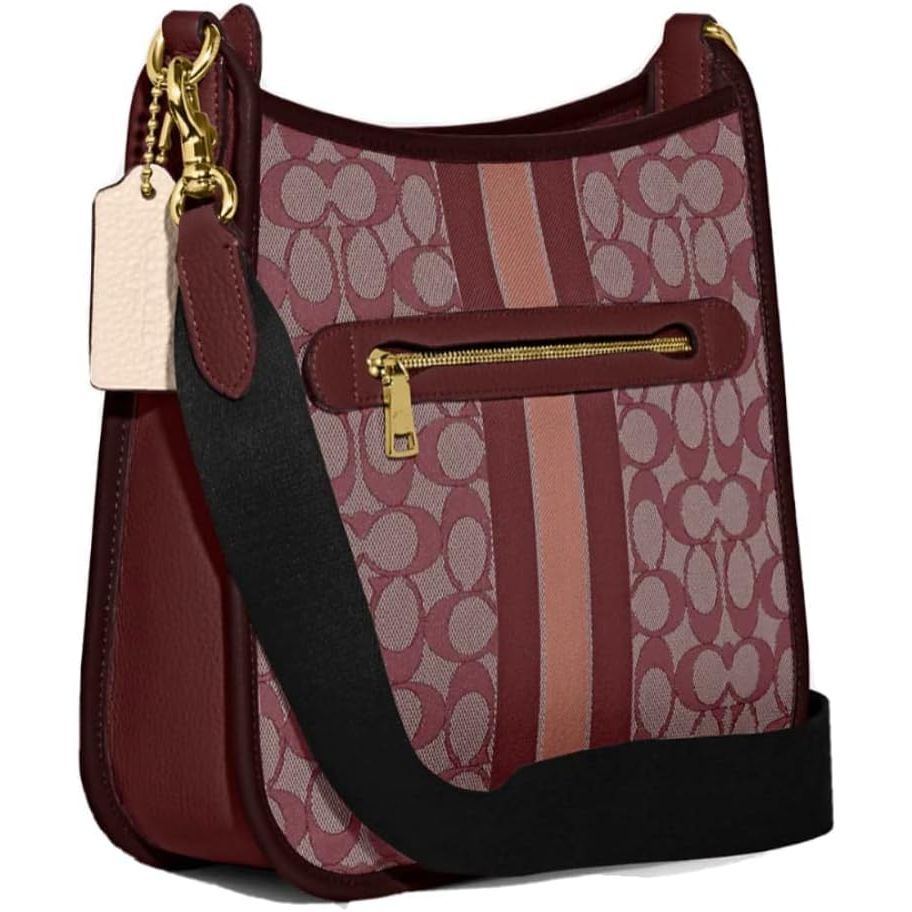 COACH Women's Dempsey File Crossbody Shoulder Bag in Signature Jacquard