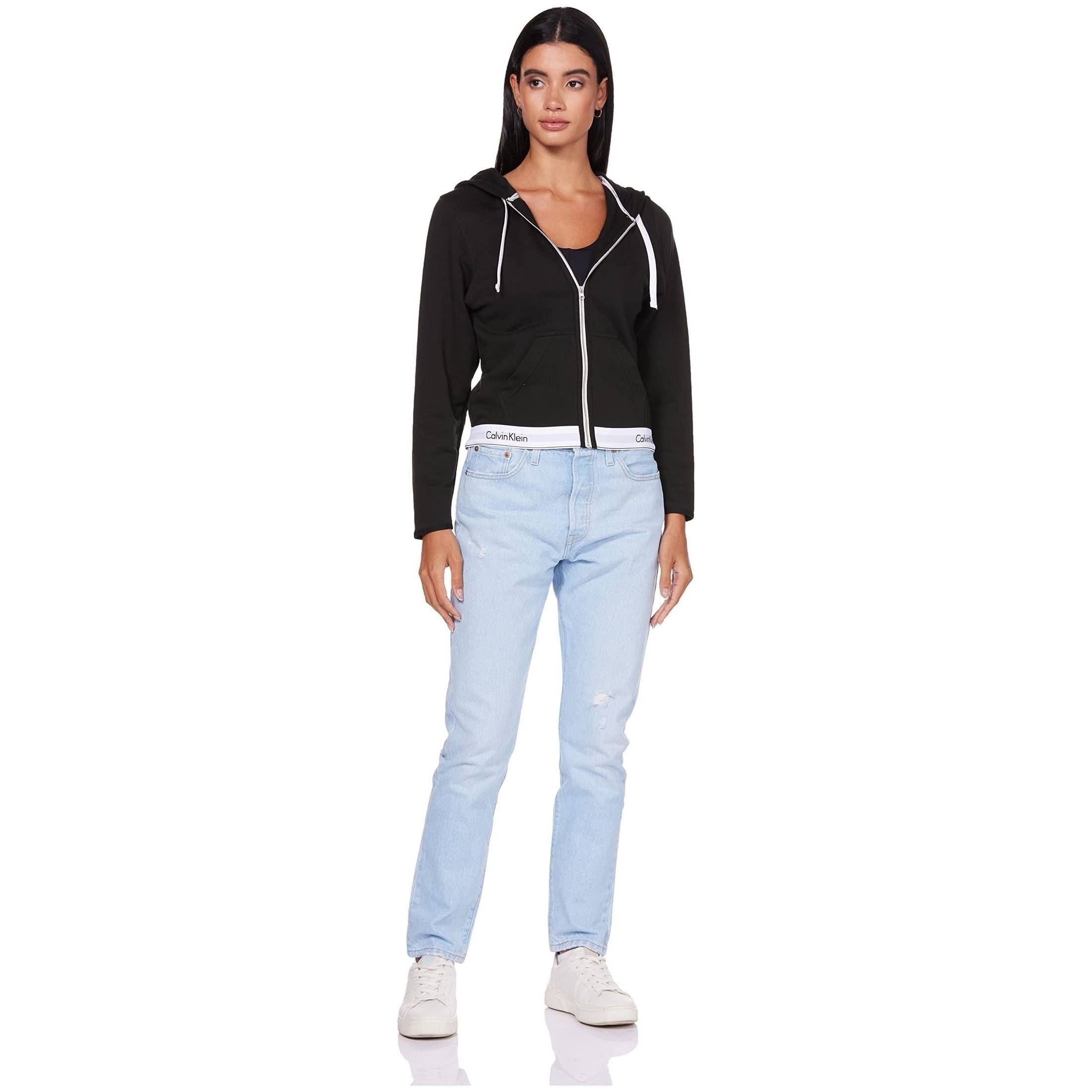 Calvin Klein Womens Top Hoodie Full Zip Knits