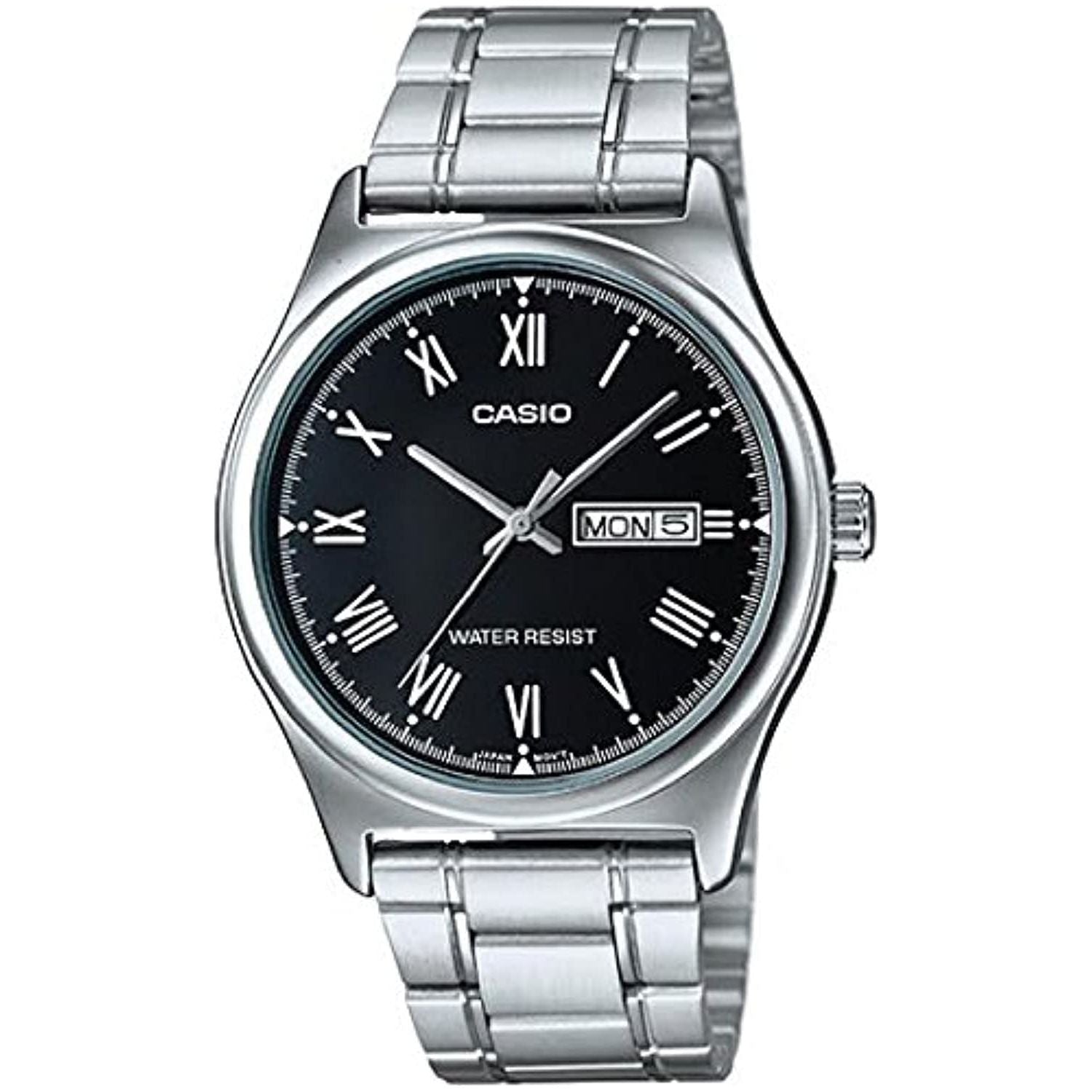 Casio MTP-V006D-1BUDF Stainless Steel Men's Watch Black Dial