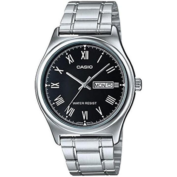 Casio MTP-V006D-1BUDF Stainless Steel Men's Watch Black Dial
