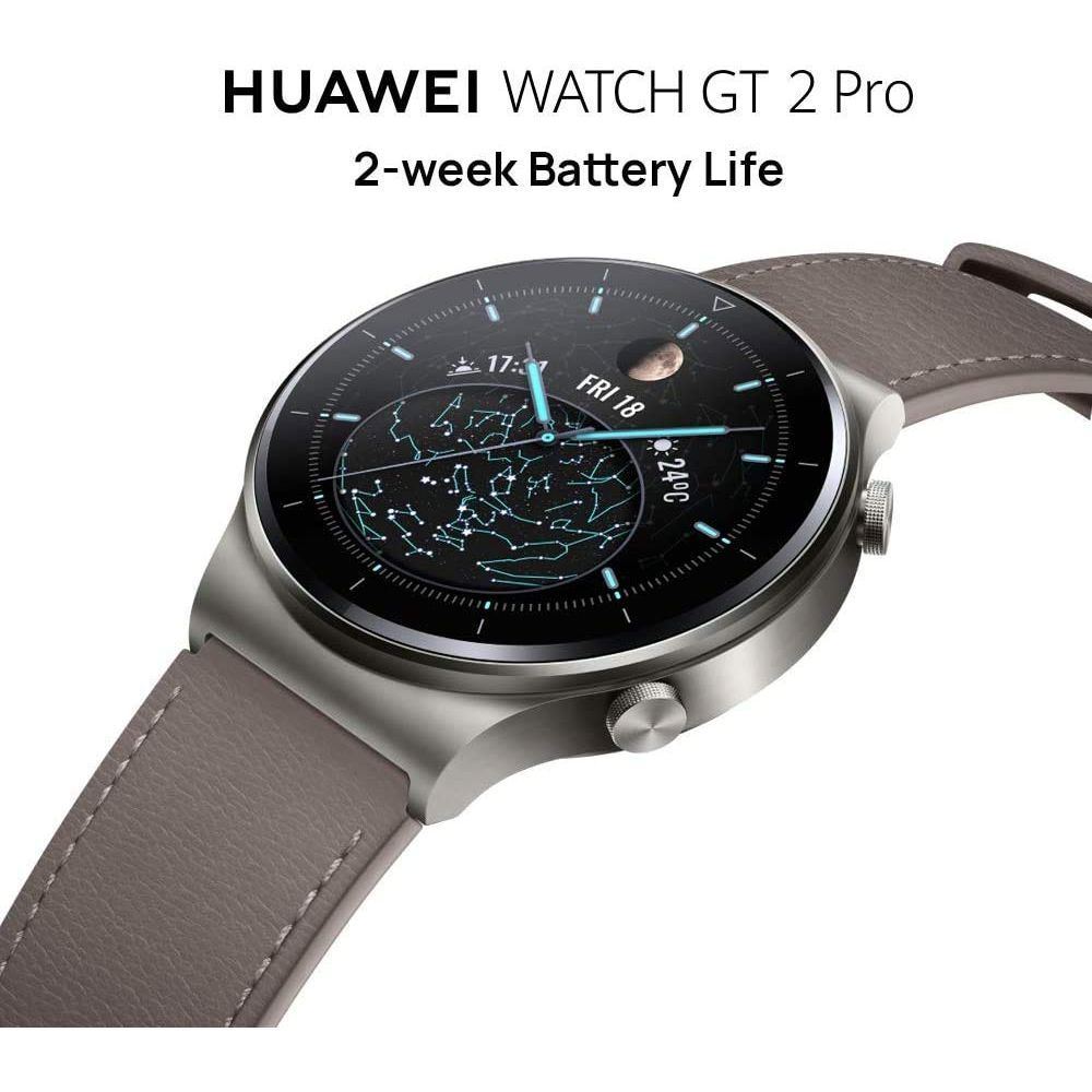 HUAWEI WATCH GT 2 Pro Smartwatch, 1.39" AMOLED HD Touchscreen, 2-Week Battery Life, GPS and GLONASS, SpO2, 100+ Workout Modes, Bluetooth Calling, Heartrate Monitoring, Grey
