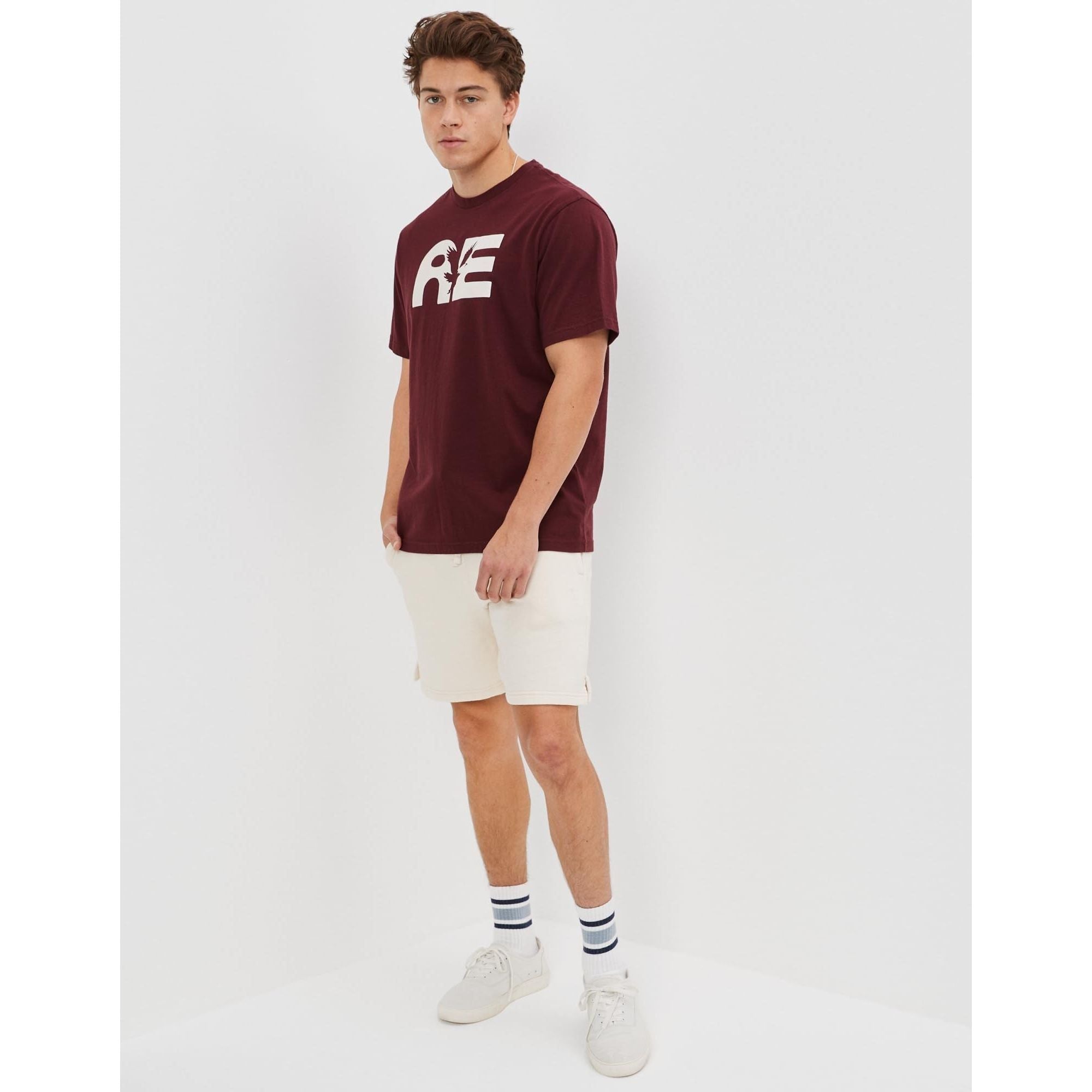 AMERICAN EAGLE Men U-0181-2869-613 Super Soft Logo Graphic T-Shirt