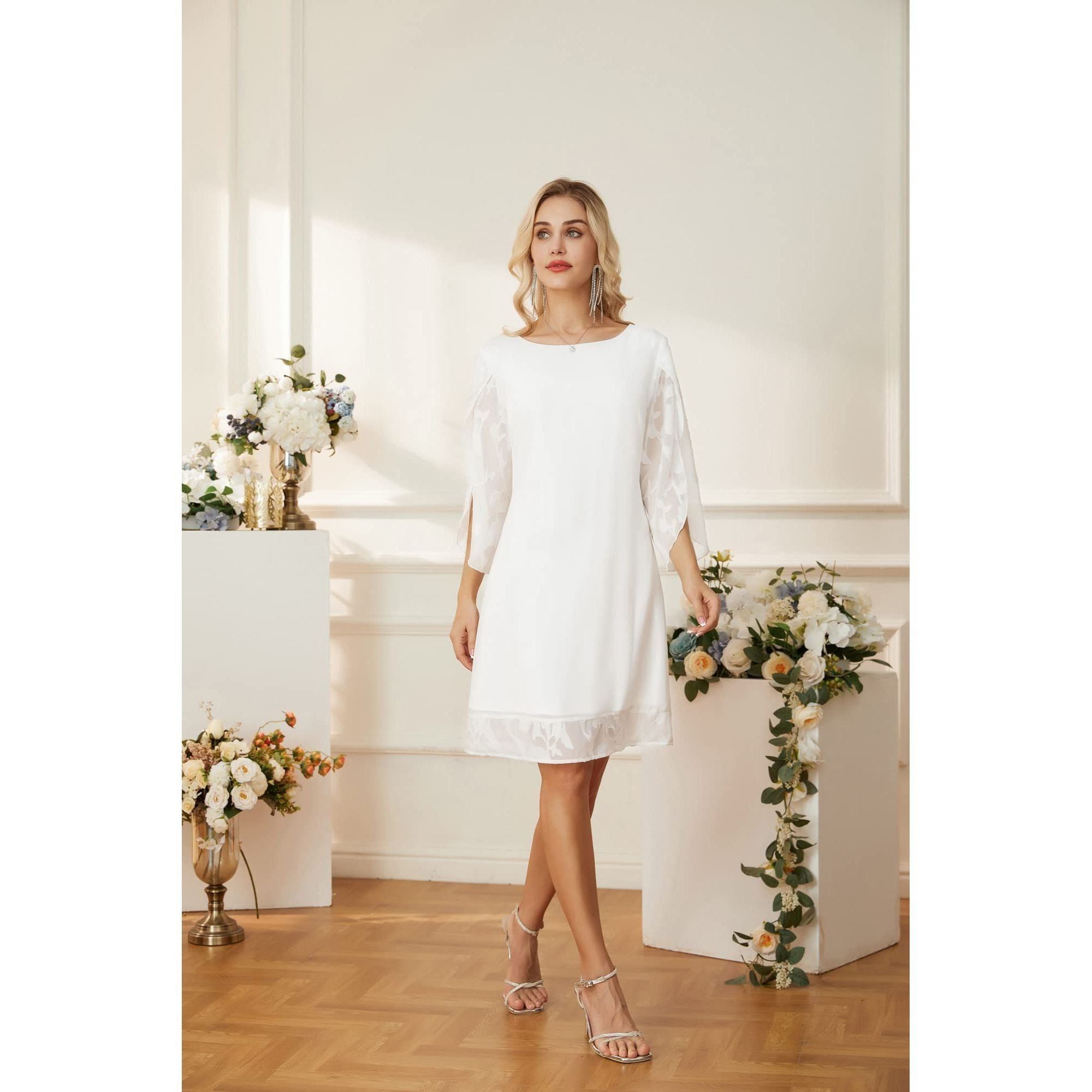 GRACE KARIN Women Loose Chiffon Dress Elegant Evening Dress for Cocktail Party