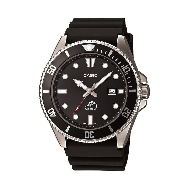 Casio Men's Black Analog Anti Reverse Bezel Watch