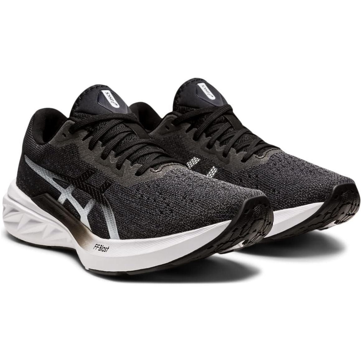 ASICS Women's DYNABLAST 2 Running Shoes, 9.5, Black/White