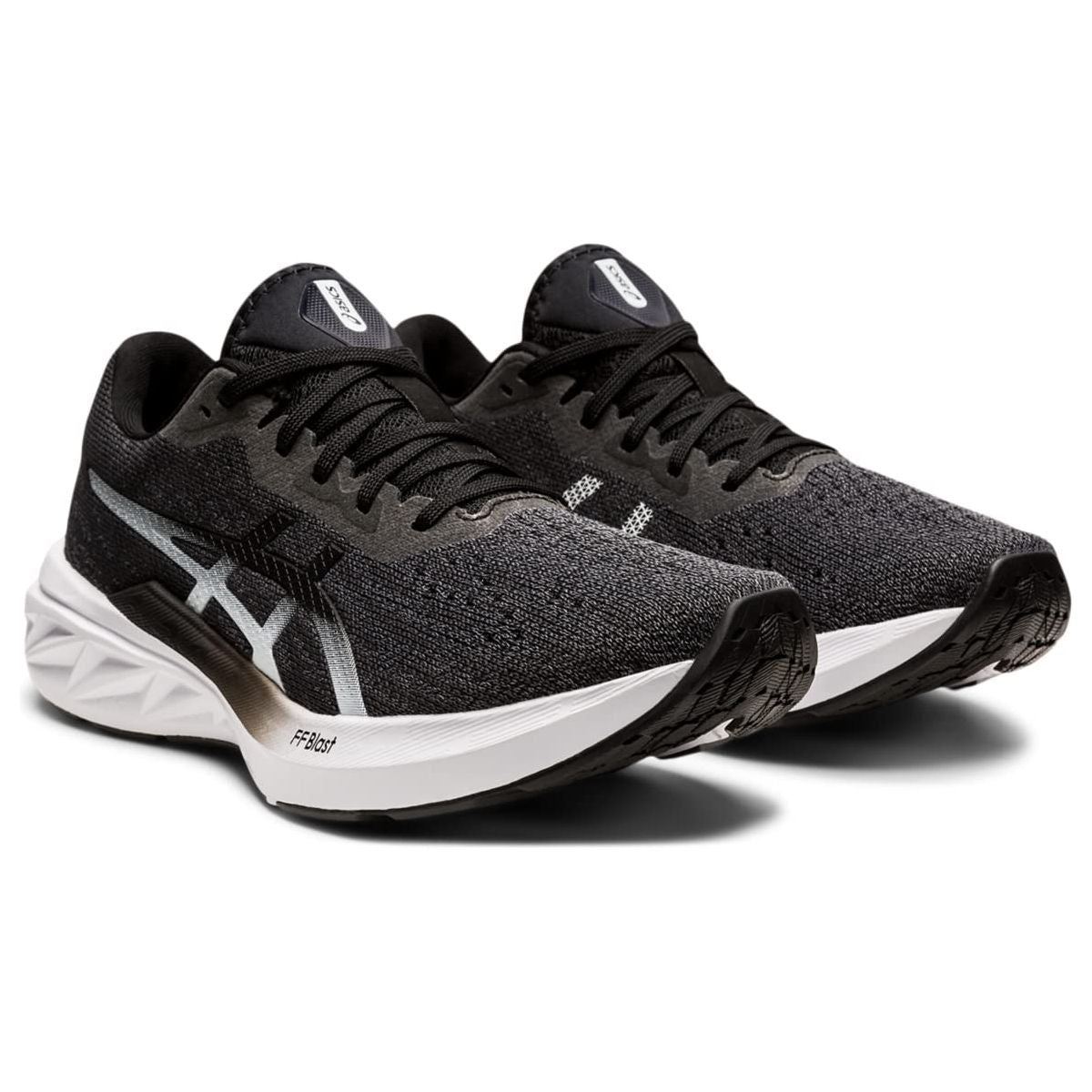 ASICS Women's DYNABLAST 2 Running Shoes, 9.5, Black/White