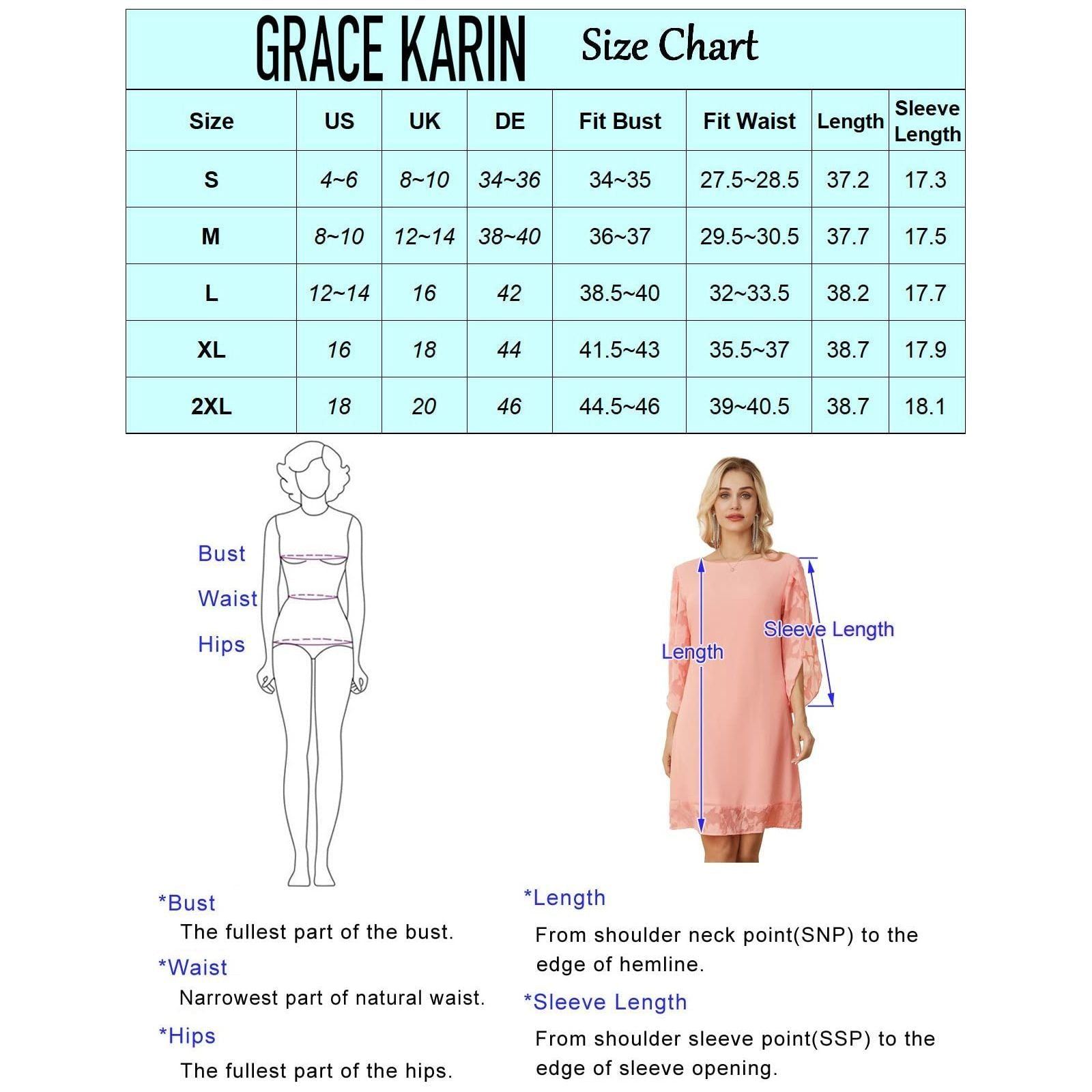 GRACE KARIN Women Loose Chiffon Dress Elegant Evening Dress for Cocktail Party