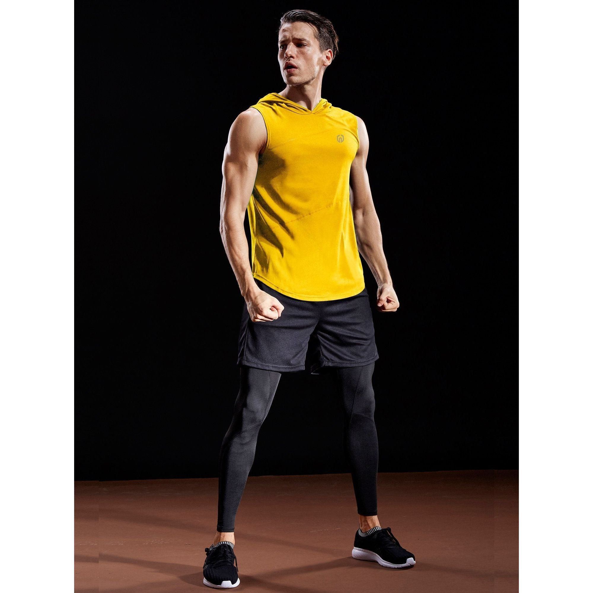 NELEUS Men's 3 Pack Dry Fit Y-Back Muscle Tank Top, 5031# 3 Pack:
