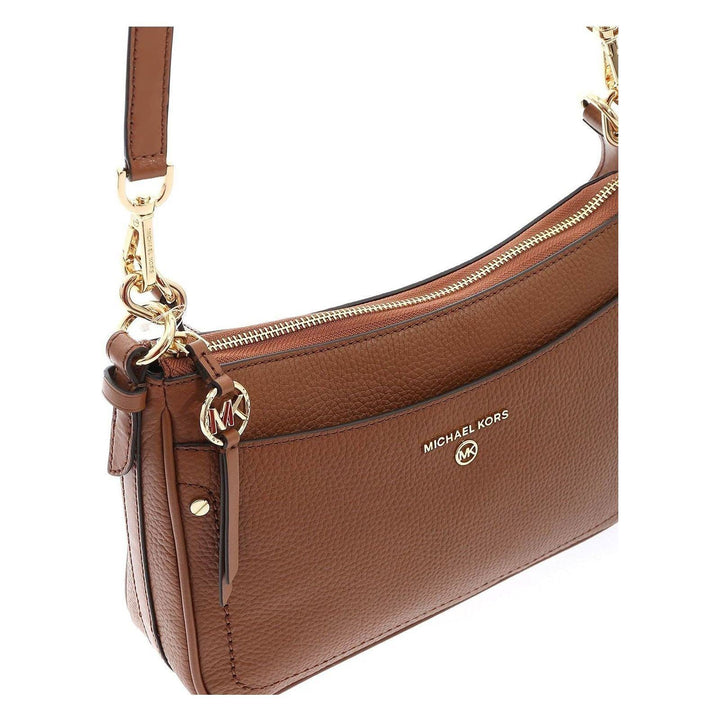 Michael Kors Women's Jet Set Medium Pebbled Leather Shoulder Bag, Luggage