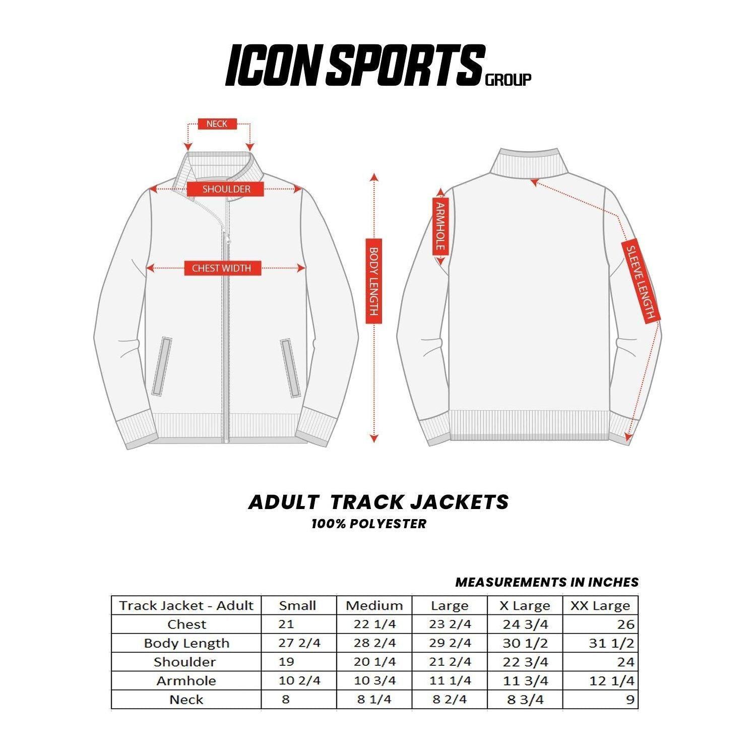 Icon Sports mens Warm Up Track Jacket Track Jacket