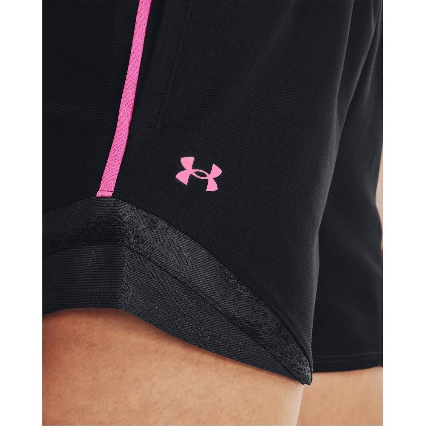 Under Armour Womens Play Up Shorts 3.0 TriCo Nov Black / Jet Gray / Rebel Pink L