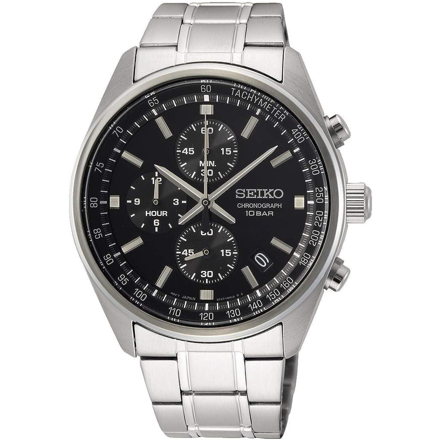 Seiko Men's Analogue Japanese Quartz Watch with Stainless Steel Strap SSB379P1