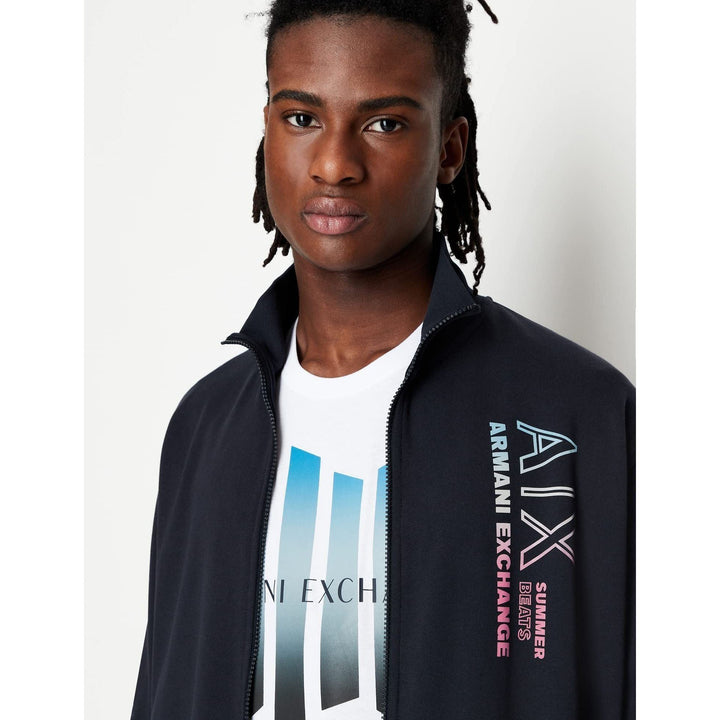 A|X Armani Exchange mens Lines Logo Tee T-Shirt